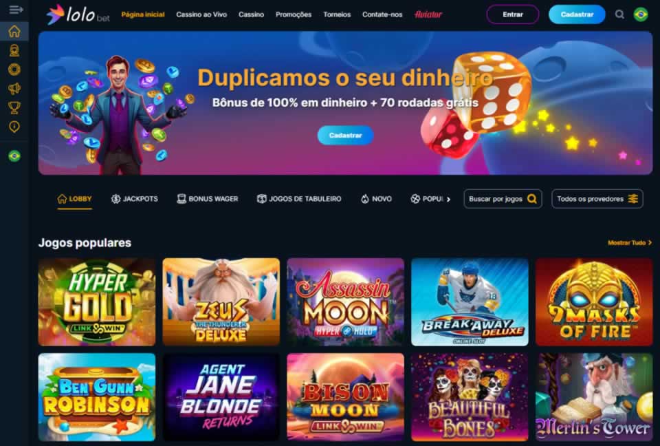 newsouzhoubeibet365.com4k bet3.com A plataforma oferece mais do que apenas apostas desportivas, também oferece casinos online que valem a pena visitar. Estes incluem jogos de slots, jogos de cartas e de mesa, jackpots, casino ao vivo, todos dos principais fornecedores do mercado.